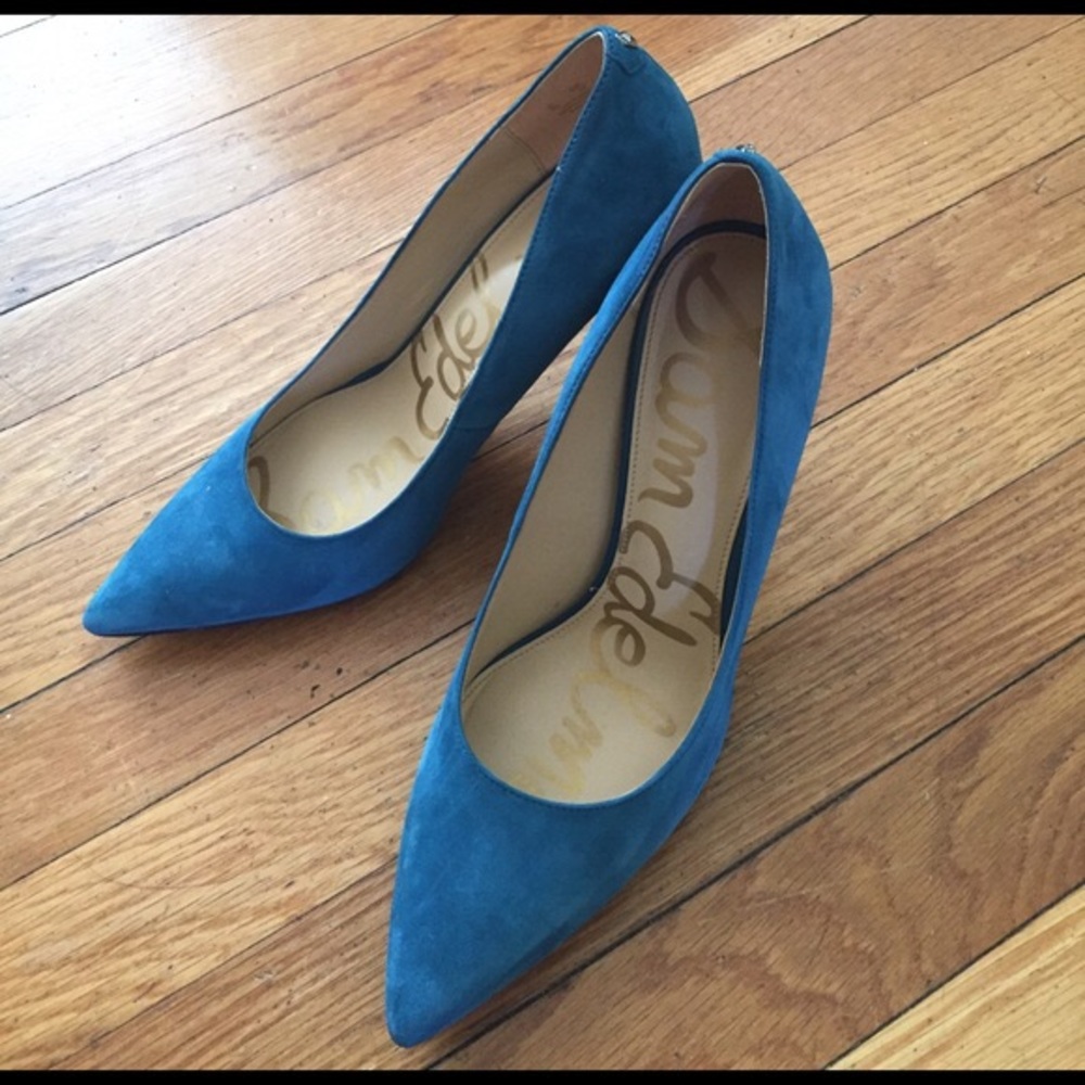 Sam Edelman Malibu Blue Suede Pumps*Lower Pricing*